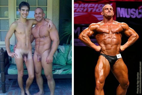 gay porn star Zack Randall and bodybuilder Samuel Colt